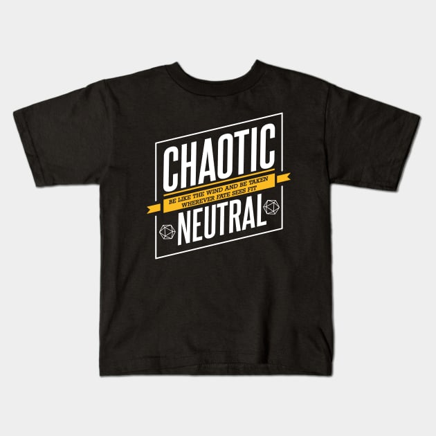 Character Alignment Quotes - Chaotic Neutral Kids T-Shirt by Meta Cortex